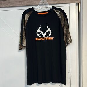 Realtree Men's Black & Camouflage Performance T-Shirt